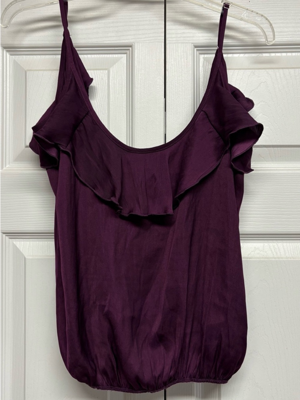 Free People Plum Ruffle Scoop Cami